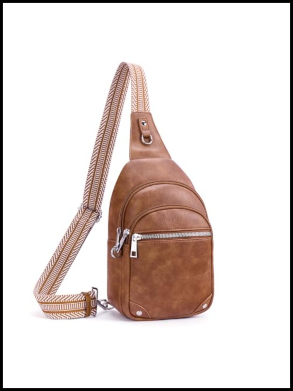 Anti Theft Crossbody Bag RFID Faux Leather Travel Sling Fanny Pack